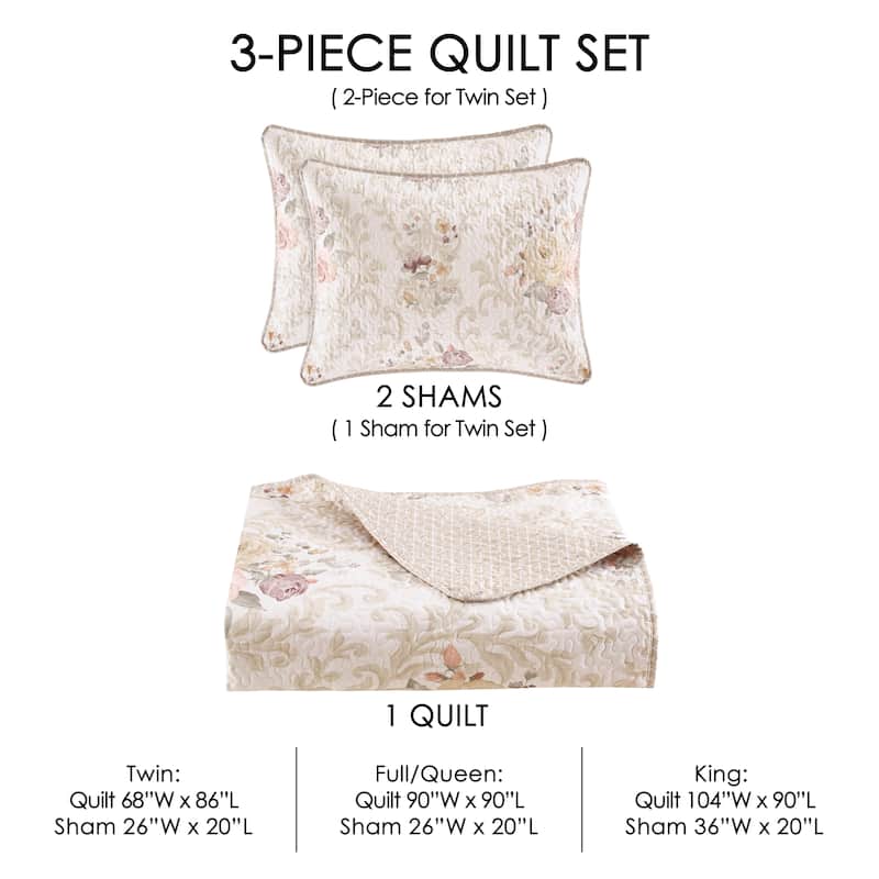 Royal Court Chardonnay Quilt Set