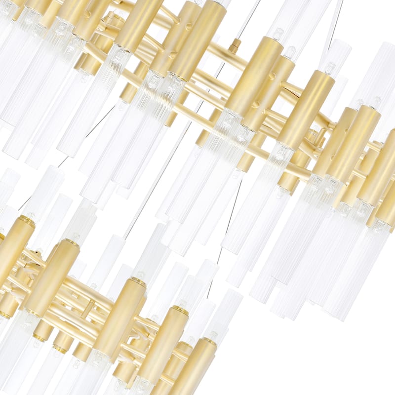 Orgue 123 Light Chandelier With Satin Gold Finish - Satin Gold