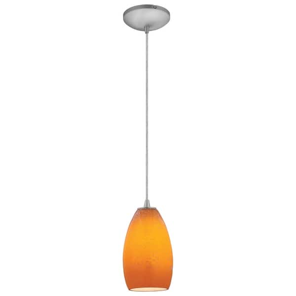 slide 2 of 2, Access Lighting Champagne Steel Integrated LED Cord Pendant, Maya Shade