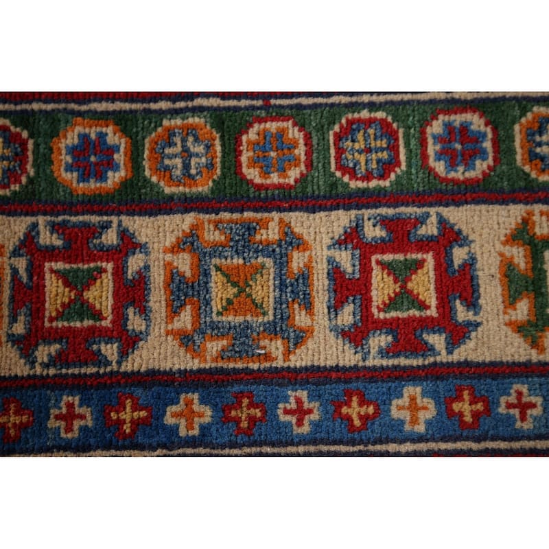 Kazak Oriental Runner Rug Handmade Traditional Red Wool Carpet - 2'9" x 13'1"