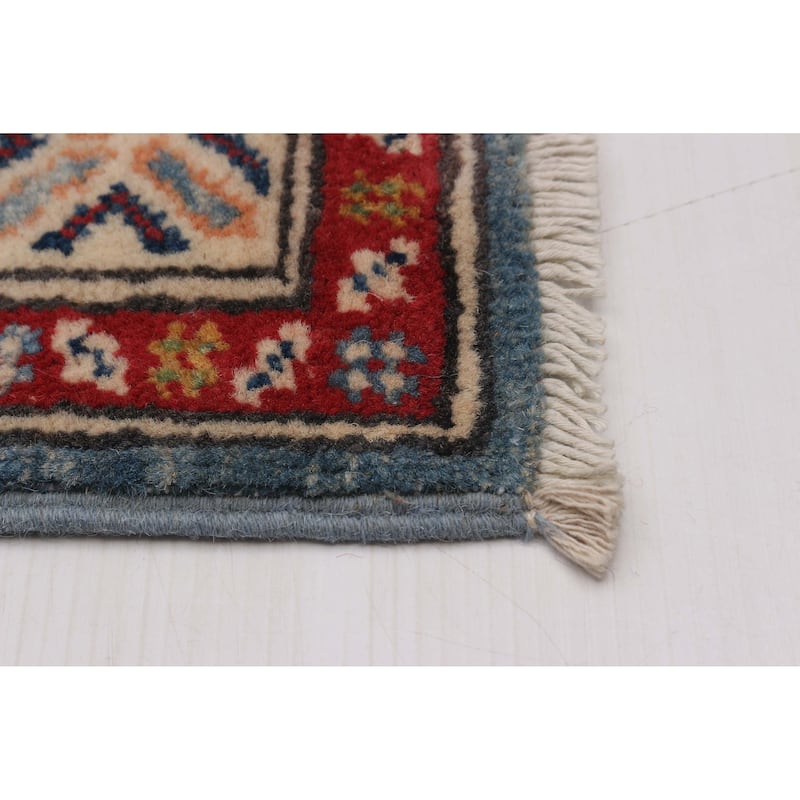 ECARPETGALLERY Hand-knotted Uzbek Ghazni Denim Blue Wool Rug - 2'9 x 9'5