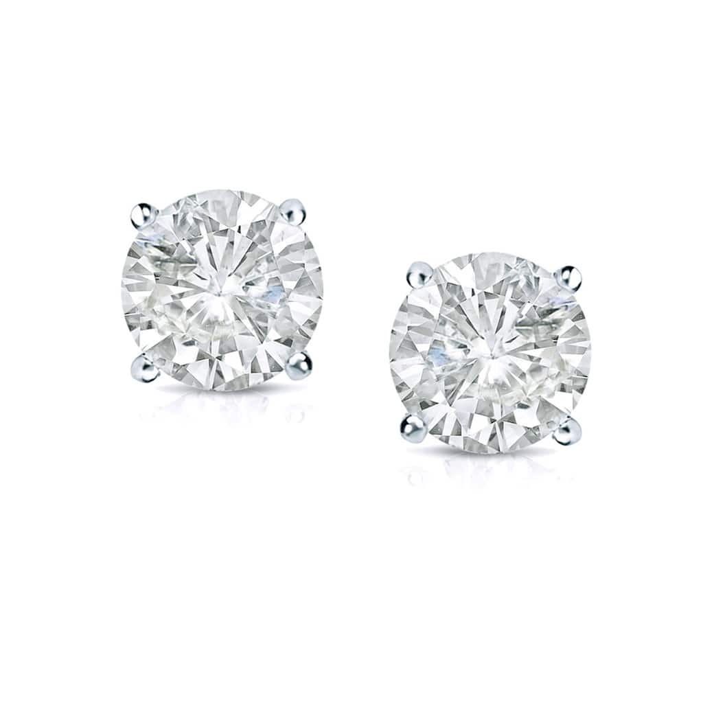 Auriya 14k Gold 1/2ctw Diamond Stud Earrings Clarity-enhanced (E-F, G-H, H-I or J-K , SI1-SI2, I1-I2 or I2-I3)