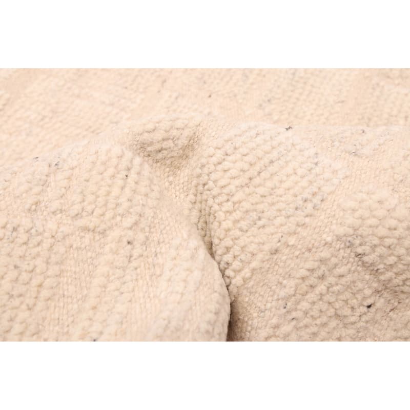 ECARPETGALLERY Hand-knotted Looma Cream Wool Rug - 8'0 x 9'11