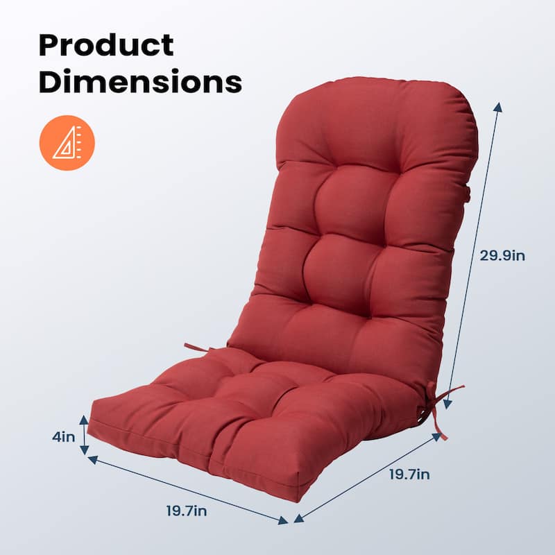 Outdoor Adirondack Chair Cushion Rocking Chair Cushions Thickened Patio Chair Pad with Sunbrella