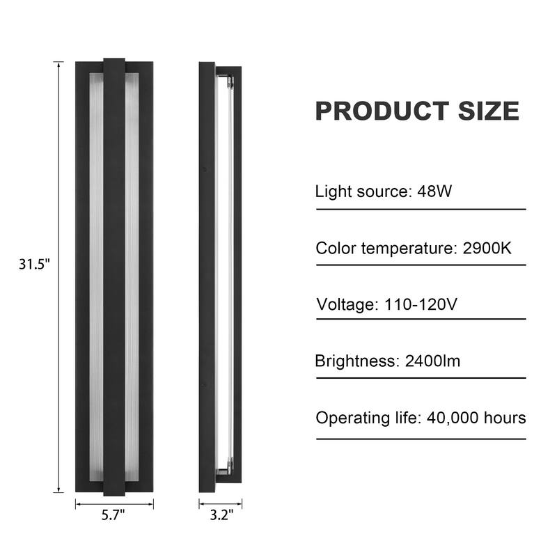 Modern Outdoor Wall Lights Exterior Lighting Fixtures With Glass Shade