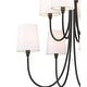 preview thumbnail 2 of 2, 8 Light Large Rustic 26"W x 31"H with Shades Two-tier Chandelier in Forged Black