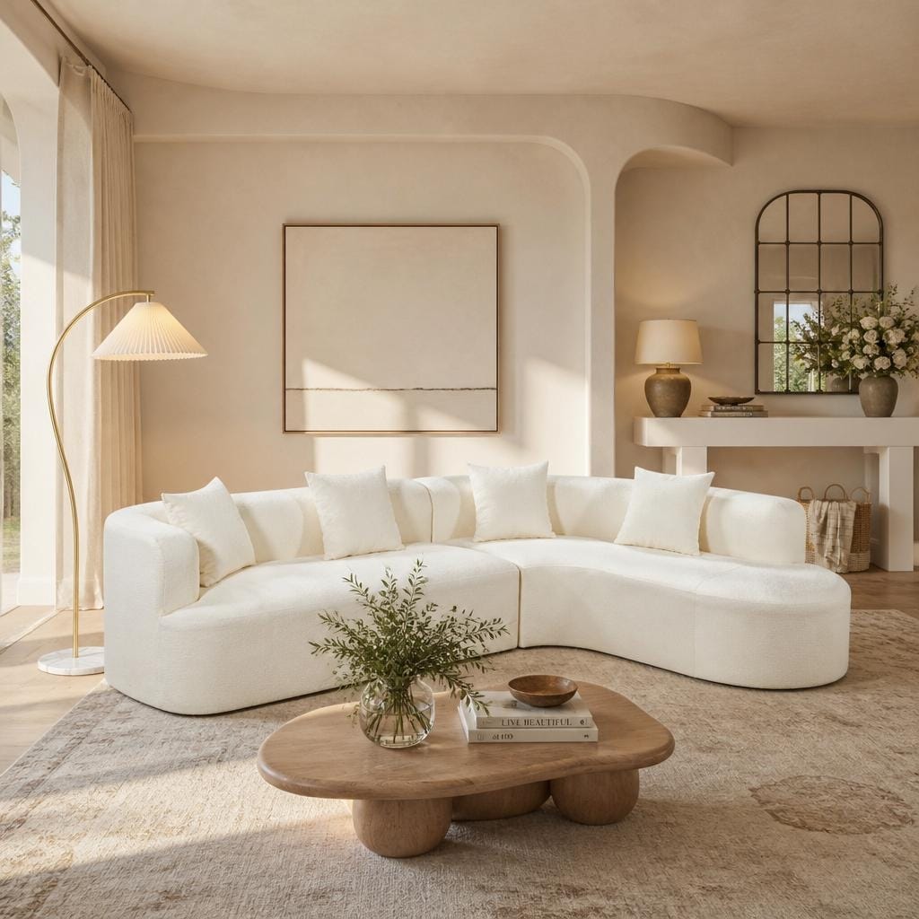 Curved Cloud Couch Oversized L-Shaped Sectional Sofa