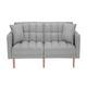 LUXMOD Futon Sleeper Sofa With 2 Pillows Fabric - Grey