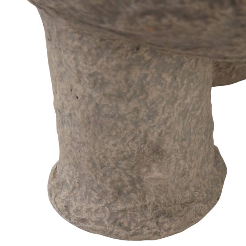 Pottery Paper Mache Bowl Stylish Unique Elevated Modern - 15.75" x 15.75" x 10.25"