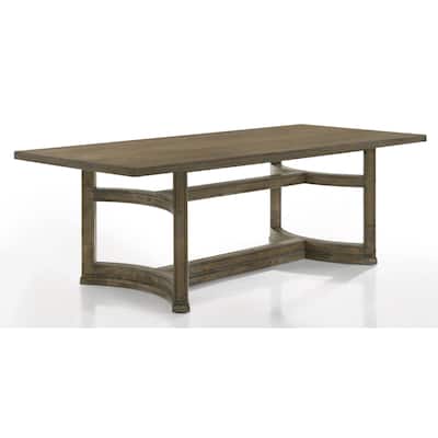 Filoli Weathered Oak Dining Table with Trestle Base