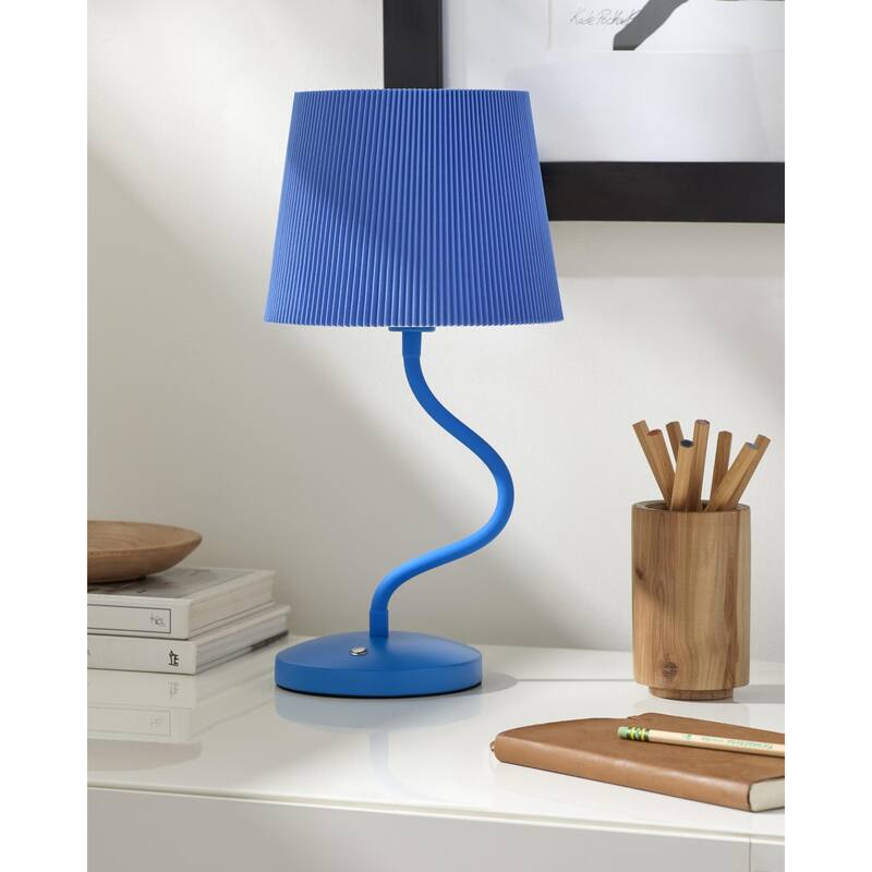 Livabliss Rigel Modern & Contemporary Buffet Table Lamp - 21"H x 8"W x 8"D - Dark Blue