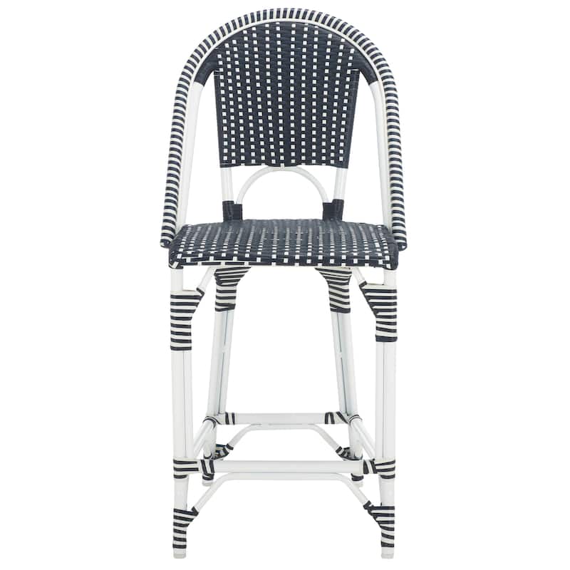 SAFAVIEH Leonica Outdoor Bistro 25-inch Seat Height Counter Stool (Fully Assembled) - 20"W x 21"D x 43"H