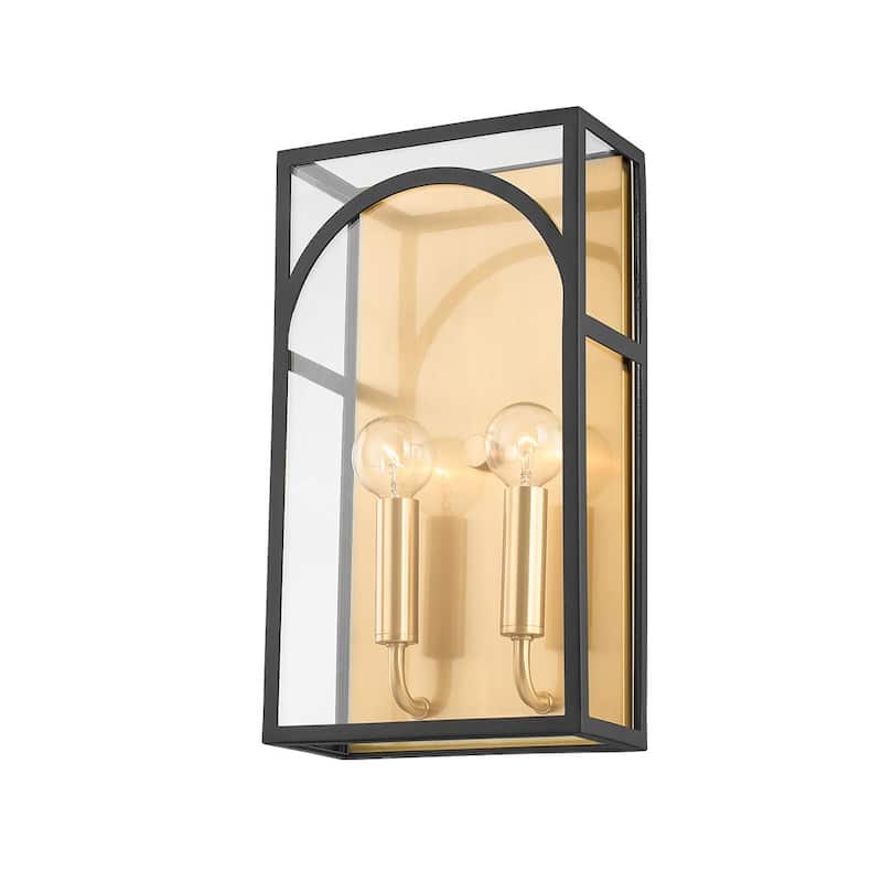 Mitzi By Hudson Valley Addison 2 Light Wall Sconce Aged Brass