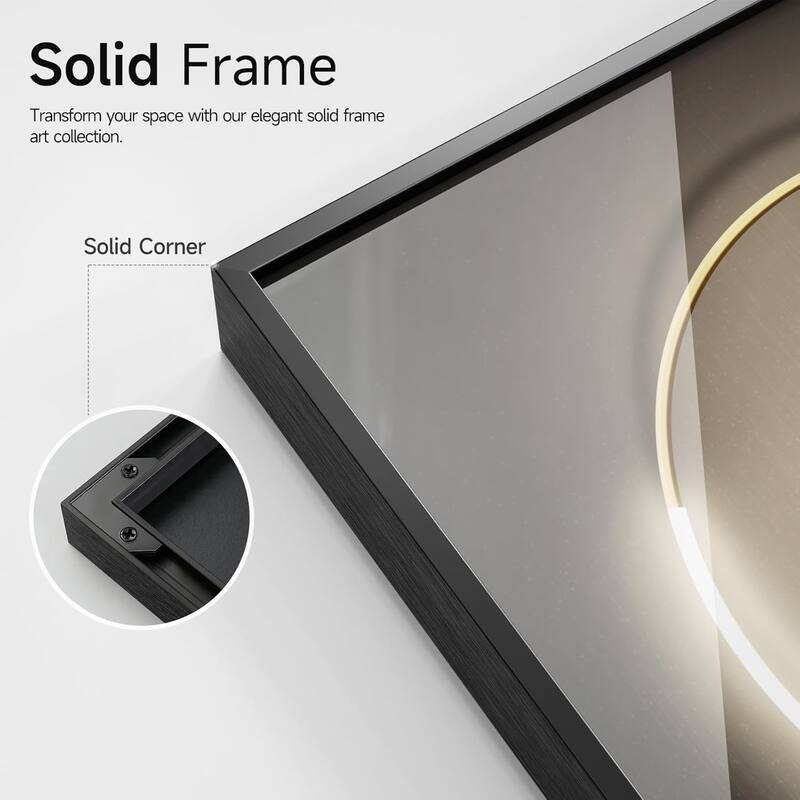 Framed Black and White Modern Luxury Wall Art