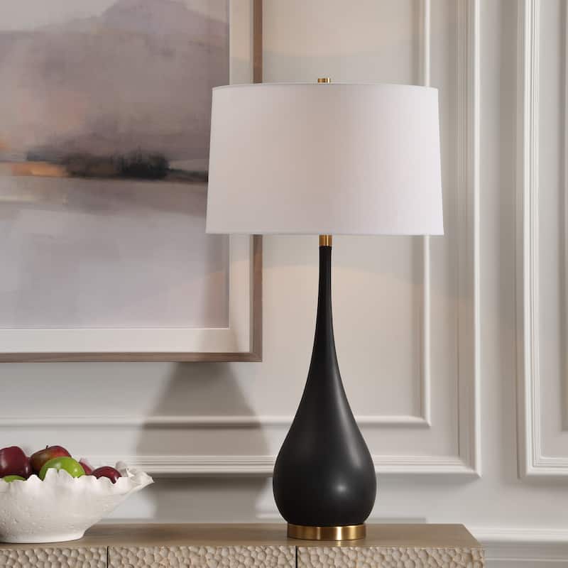 Uttermost Nocturnal Black Table Lamp - 34.5'' H X 18'' W X 18'' D