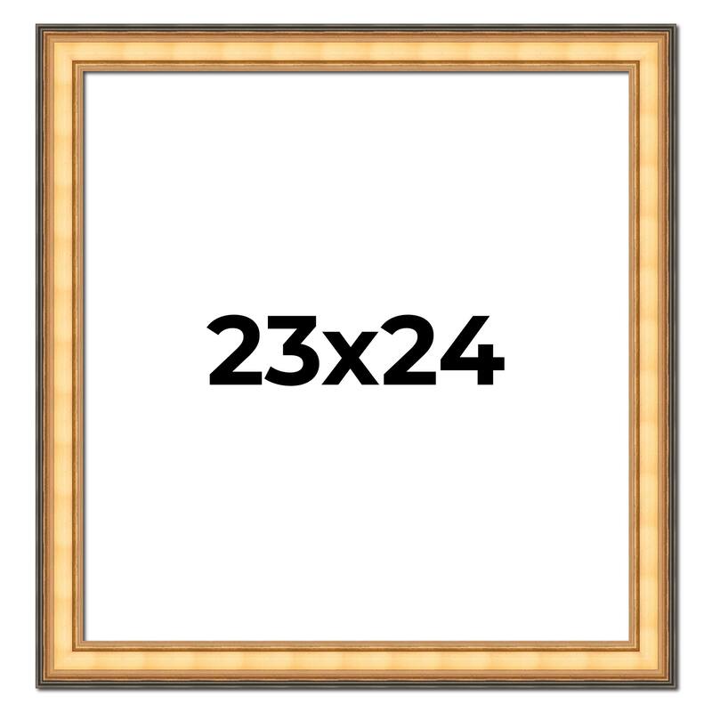 23x24 Frame Gold Plein Aire Solid Wood Picture Frame Width 2 Inches |