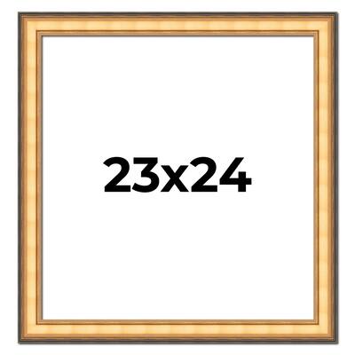 23x24 Frame Gold Plein Aire Solid Wood Picture Frame Width 2 Inches |