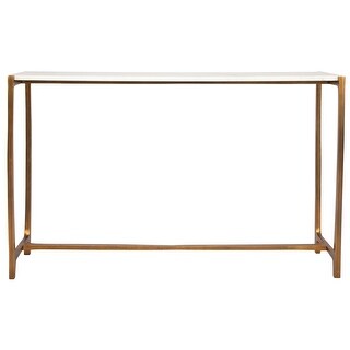 Uttermost Affinity White Marble Console Table - 47"W x 30"H x 13"D