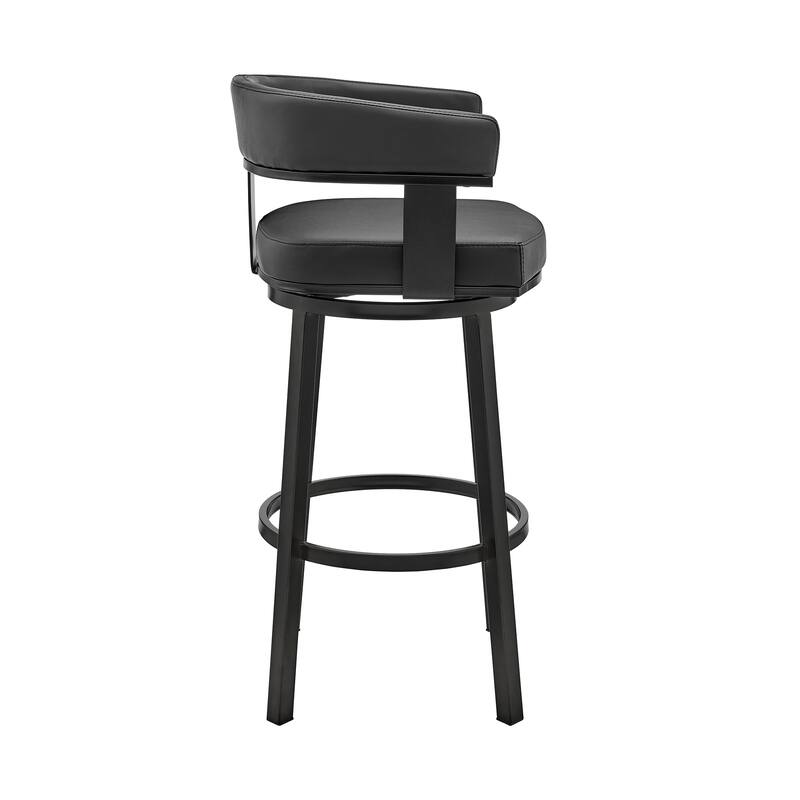 Cohen Modern Swivel Bar Stool, Upholstered Counter Chair with Metal Frame