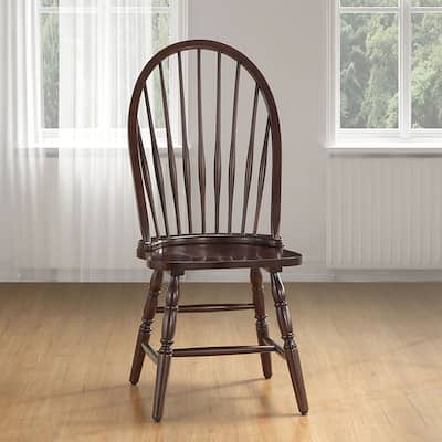 Solid Windsor Dining Chair - 40.5" - Espresso Brown