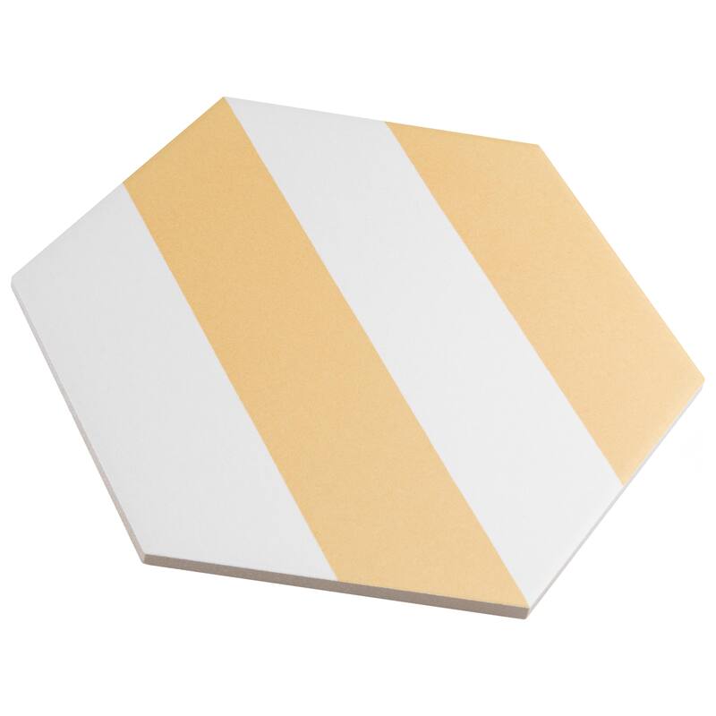 Merola Tile Porto Capri Hex Dandelion 8-5/8" x 9-7/8" Porcelain Floor and Wall Tile