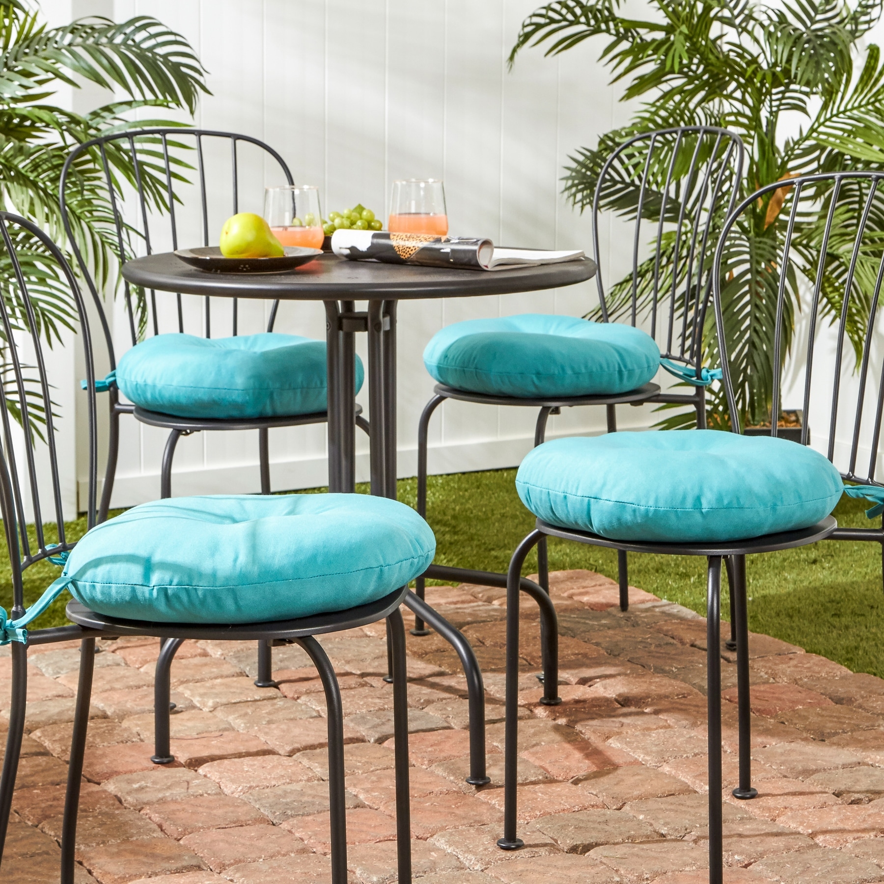 15 inch round bistro online chair cushions