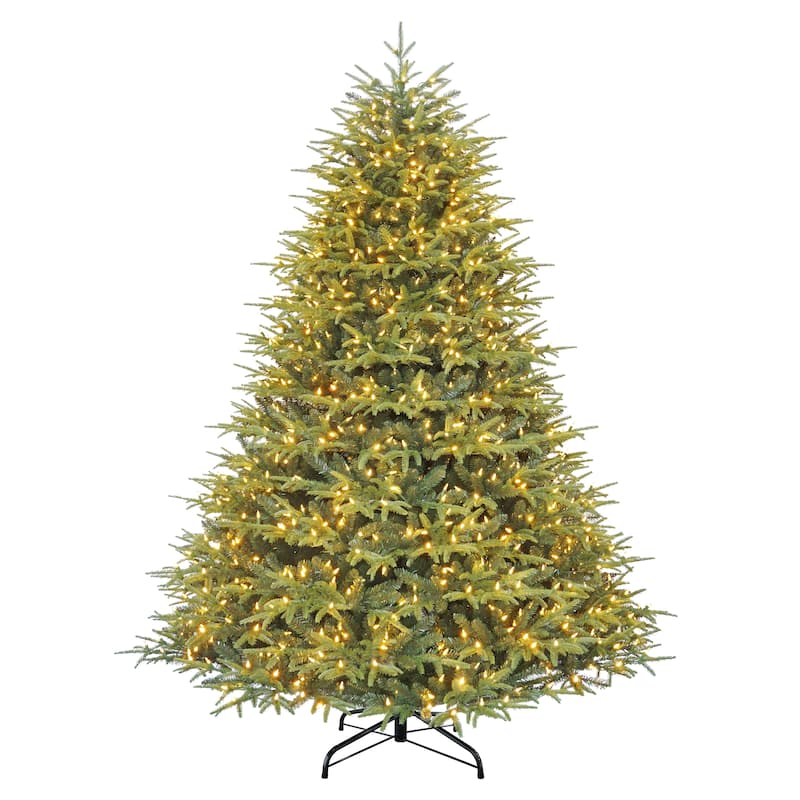 Puleo International 6.5' Pre-Lit Artificial Fraser Fir Tree with 800 Dual-Color LED Lights