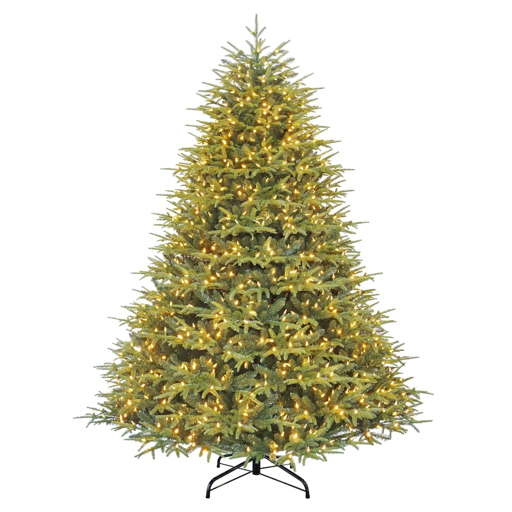 Puleo International 6.5' Pre-Lit Artificial Fraser Fir Tree with 800 Dual-Color LED Lights