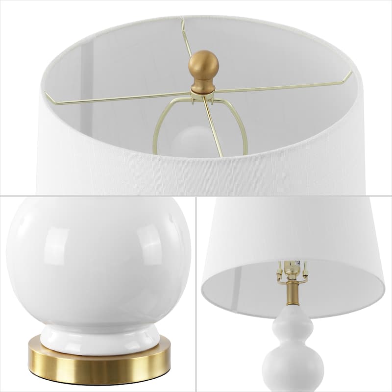 Arthur 27.5" Ceramic LED Table Lamp, Coral by JONATHAN Y