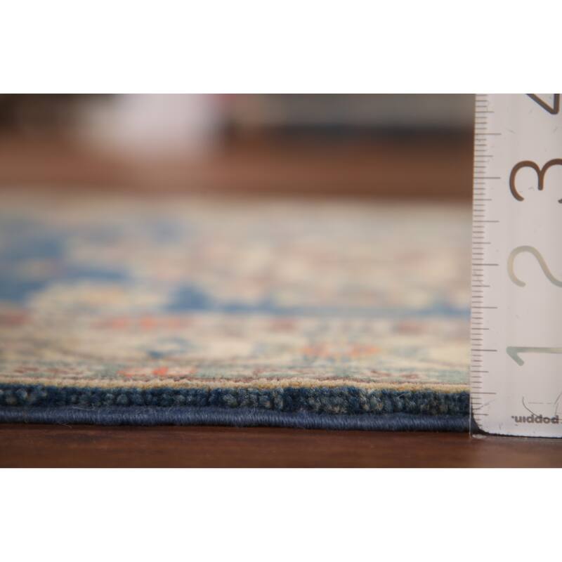 Blue Kazak Accent Rug Hand-Knotted Wool Carpet - 2'8" x 4'5"