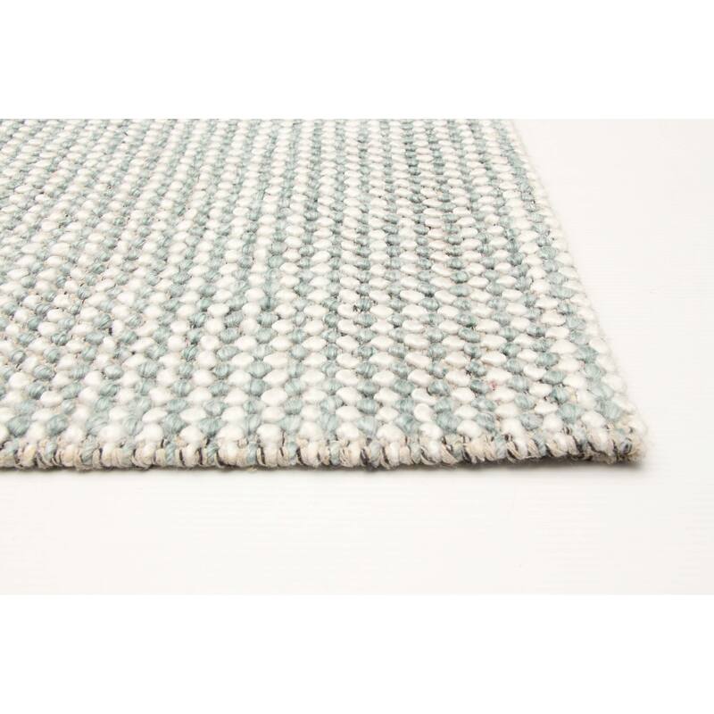 ECARPETGALLERY Braid weave Sienna Teal Wool Rug - 5'0 x 8'1