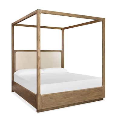 Magnussen Home Westbourne Dark Umber Upholstered Poster Bed