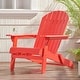 preview thumbnail 28 of 44, Malibu Outdoor Acacia Wood Adirondack Chair by Christopher Knight Home Red