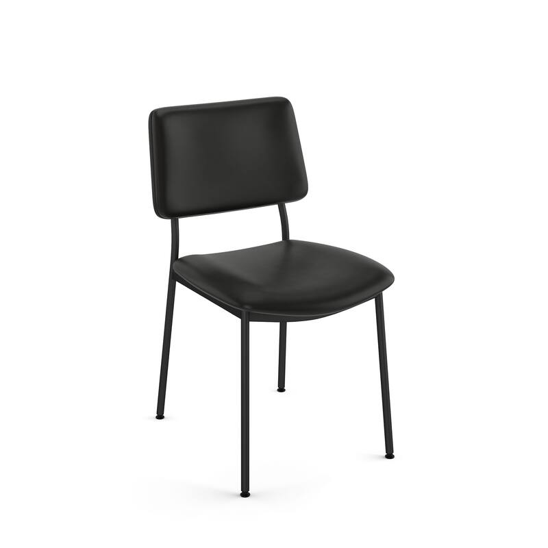 Amisco Sullivan Upholstered Dining Chair with Open Back and Metal Legs