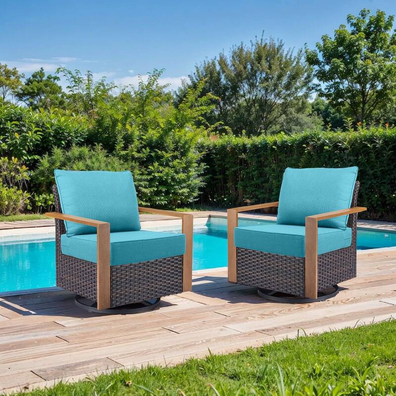 Pocassy 22"x24"x6" Inch Thick Cushions Pillows Indoor Outdoor Cushion 5 Set