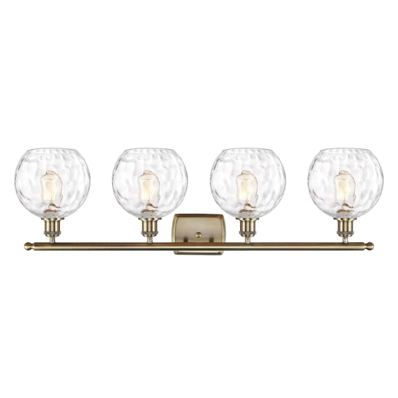 Innovations Lighting Athens Water Glass - 4 Light 36" Bath Vanity Light - 8"Shade