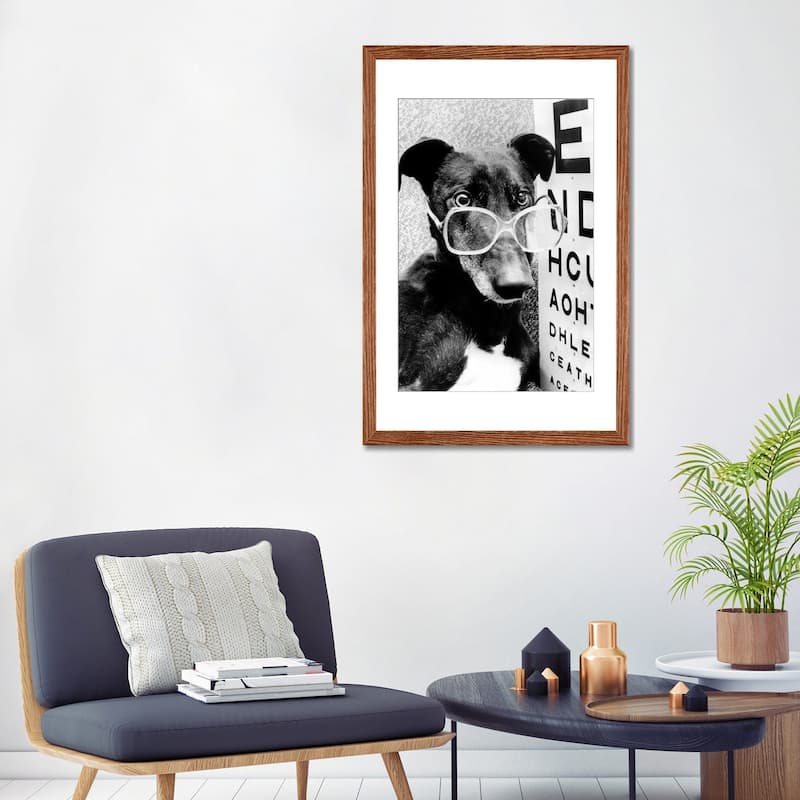 iCanvas "Greyhound Wearing Glasses February 1987" by Rue Des Archives