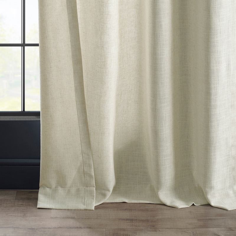 Exclusive Fabrics Heavy Faux Linen Grommet Curtain (1 Panel)