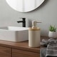 preview thumbnail 34 of 51, Elegant Soap Dispenser - Polyresin and Bamboo Design, Refillable Liquid Pump - 3 L x 3 W X 7 h Beige
