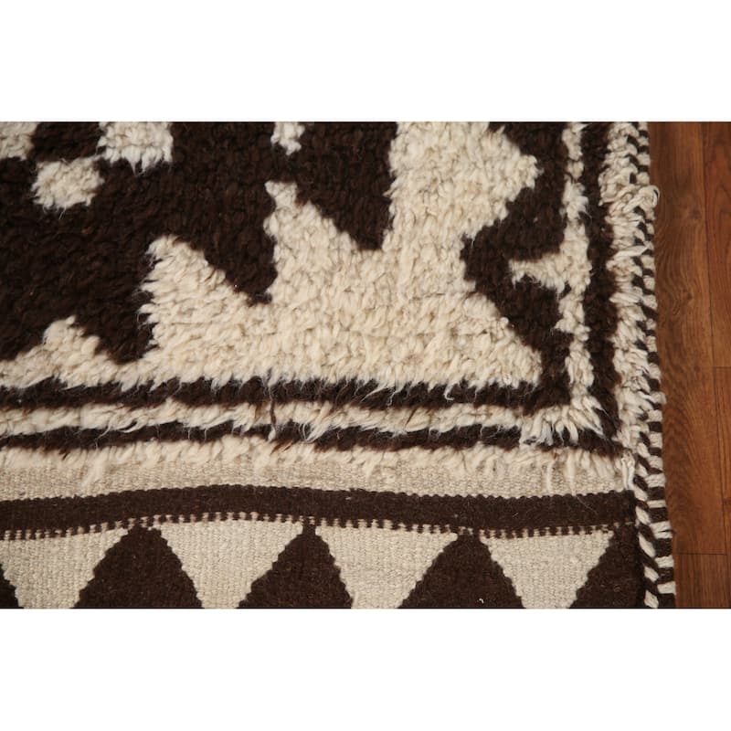 Natural Dye Kurdish Turkish Runner Rug Hand-knotted Wool Carpet - 3'4"x 11'4"