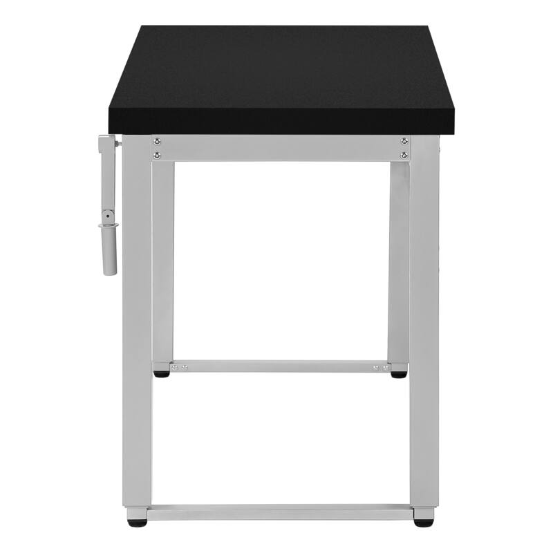 Computer Desk, Home Office, Standing, Adjustable, 48"l, Work, Laptop, Black Laminate, Grey Metal, Contemporary, Modern