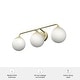 preview thumbnail 12 of 12, Hunter Hepburn 3 Light Vanity Wall Light, Damp-Rated - Vintage, Mid-Century Modern, Glam
