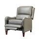 preview thumbnail 144 of 166, Brigida Multifunctional Modern Genuine Leather Nailhead Trim Recliner with Adjustable Footrest Set of 2 by HULALA HOME
