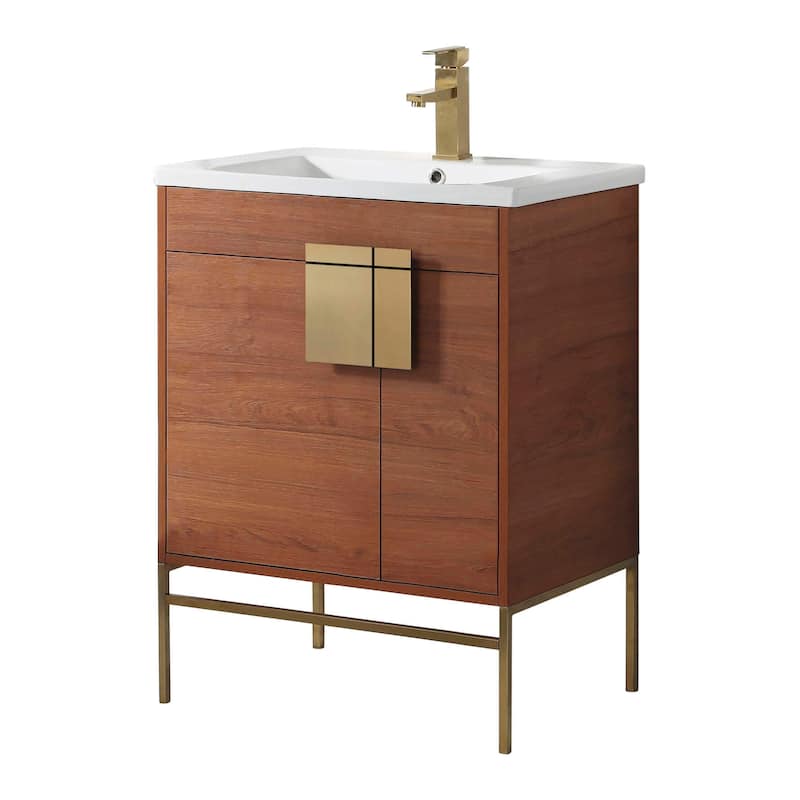 Modern Bathroom Vanity Set, Vireous China Sink Top 30"