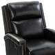 preview thumbnail 51 of 100, Echidna Transitional Genuine Leather Swivel Rocker Nursery Chair with Nailhead Trim by HULALA HOME