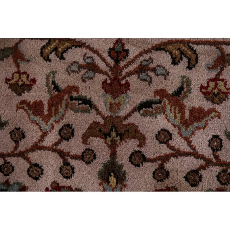 Black Agra Oriental Area Rug Handmade Wool Carpet - 6'1"x 9'2"