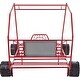 preview thumbnail 13 of 13, Youth Go Kart Design Twin Bed with 4 Wheels & Racing Flag Decor Headboard, Metal Tube Supporting Slat System, No Box Spring Need