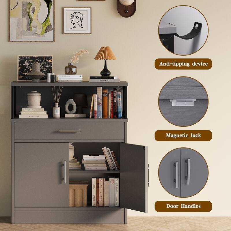 Futzca Sideboard Buffet Cabinet, Kitchen Storage Cabinet