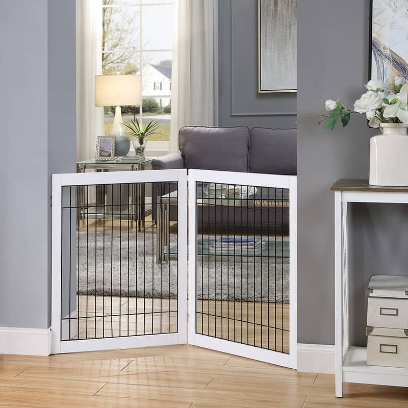 Unipaws Pet Playpen for Dogs, Freestanding 6 Panels Dog Gate