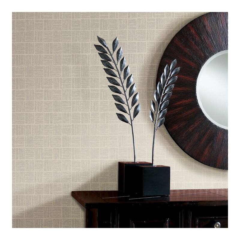 Brewster Glint Cream Distressed Geometric Wallpaper - 21 x 396 x 0.025